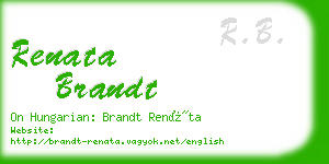 renata brandt business card